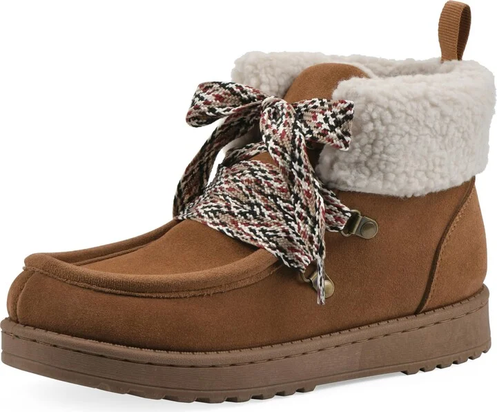 WHITE MOUNTAIN Women's Icebox Faux Fur Moc Toe Bootie