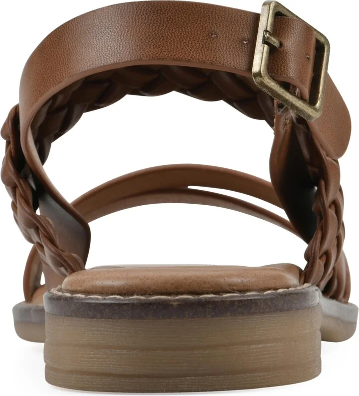 White Mountain Women's Macaroni Round Toe Flat Sandals - Image 3