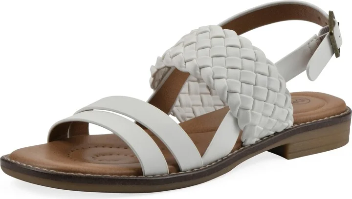 WHITE MOUNTAIN Women's Macaroni Strappy Braided Sandal