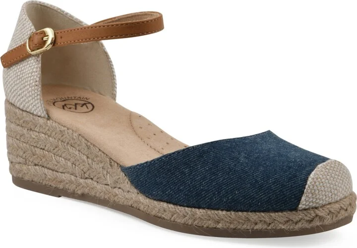 White Mountain Women's Maintain Espadrille Wedge Sandals
