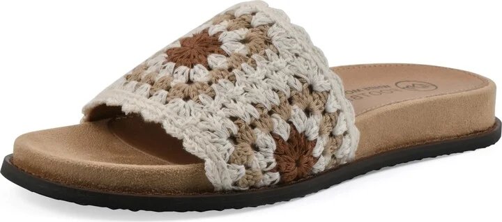 WHITE MOUNTAIN Women's Maxim Macrame Slide Sandal
