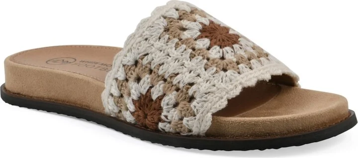 White Mountain Women's Maxim Round Toe Flat Sandals