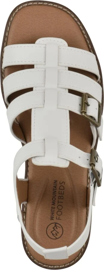 White Mountain Women's Mayday Round Toe Flat Sandals - Image 9