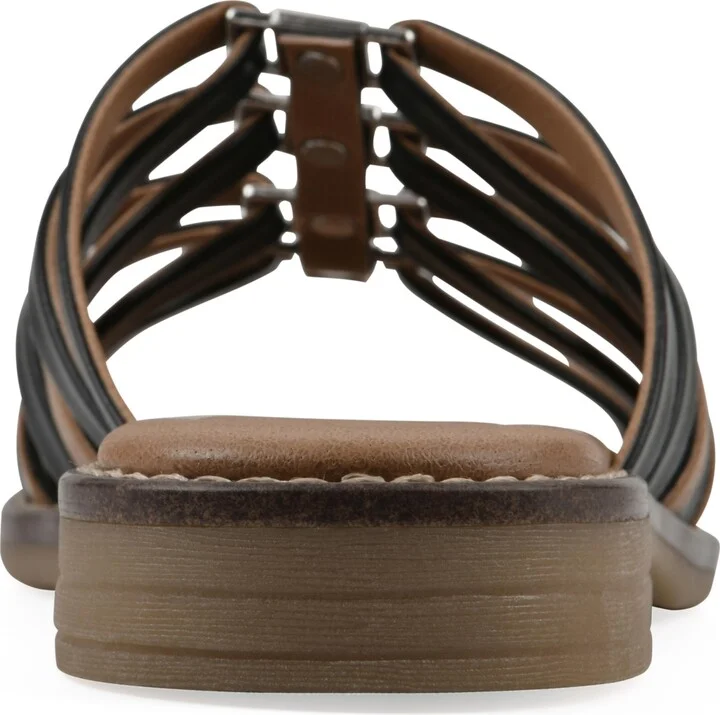 White Mountain Women's Mazy Slip-On Flat Sandals - Image 3