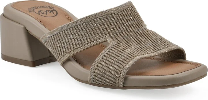 White Mountain Women's Milled Round Toe Dress Sandals