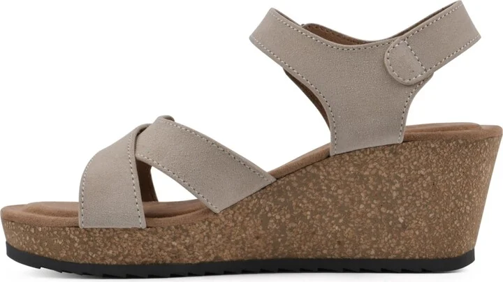White Mountain Women's Prezo Footbed Wedge Sandals - Image 6