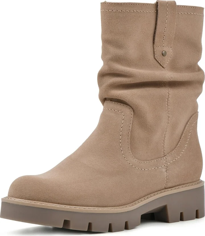 WHITE MOUNTAIN Women's Shoes Glean Lug Sole Mid Calf Boot