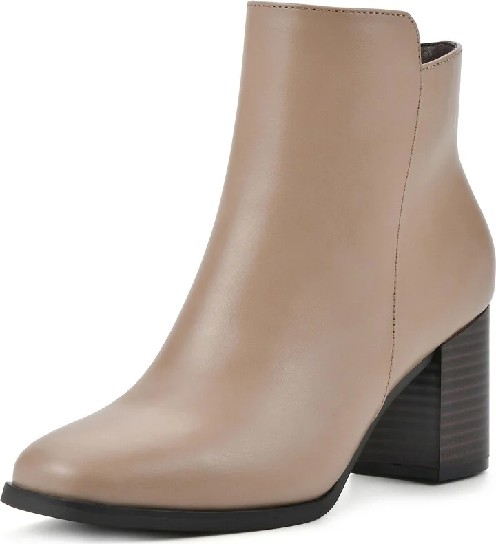 WHITE MOUNTAIN Women's Shoes Vogued Block Heel Bootie
