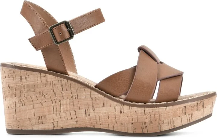 White Mountain Women's Simple Platform Wedge Sandals - Image 2