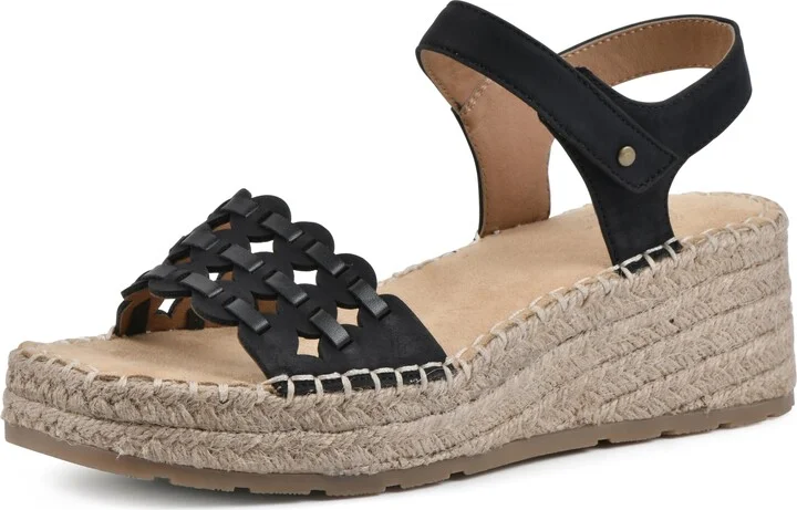 WHITE MOUNTAIN Women's Stride Low Platform Espadrille Sandal