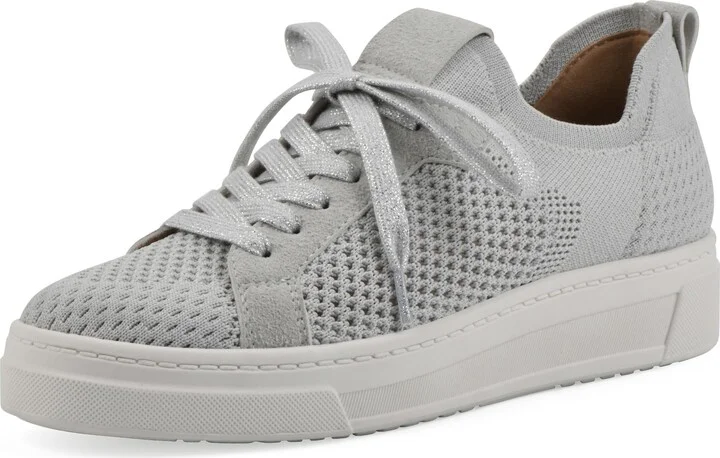 WHITE MOUNTAIN Women's Uncut Knit Lace-Up Sneaker