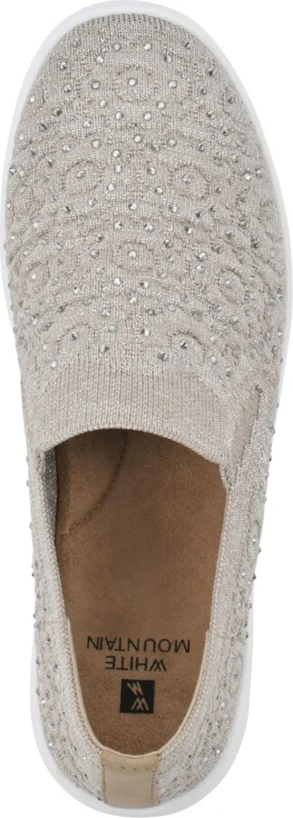 White Mountain Women's Unit Slip On Sneakers - Gold, Fabric - Image 4