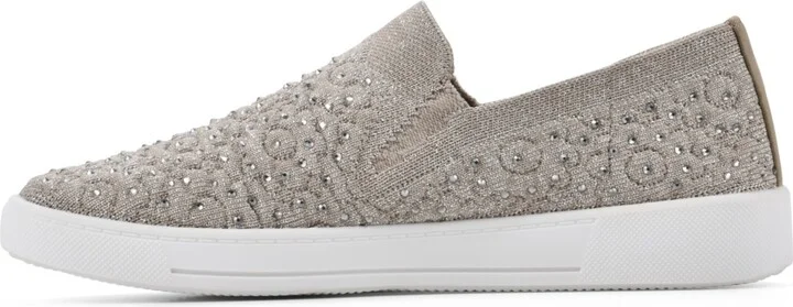 White Mountain Women's Unit Slip On Sneakers - Gold, Fabric - Image 6