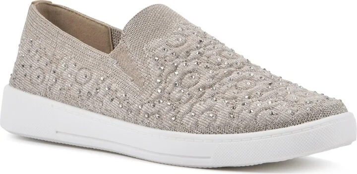 White Mountain Women's Unit Slip On Sneakers - Gold, Fabric