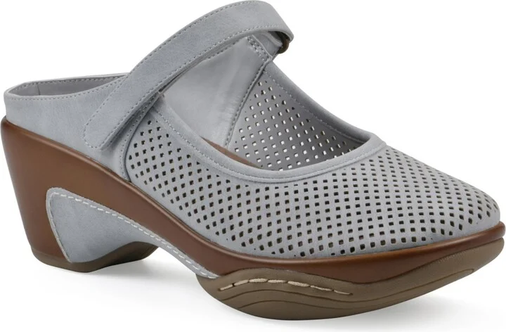 White Mountain Women's Vinto2 Mary Jane Clog Mules