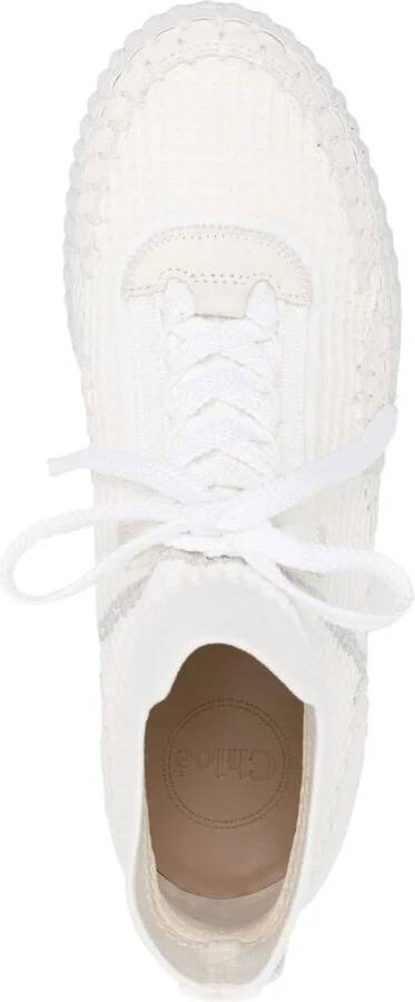 White Nama 80 Wedge Sneakers - Image 4