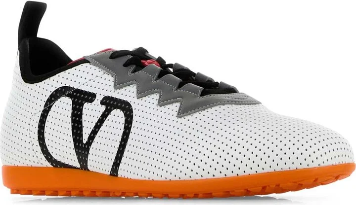 White Nappa Leather Chromathon Sneakers - Image 2
