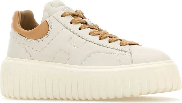 White Nappa Leather H-stripes Sneakers - Image 2