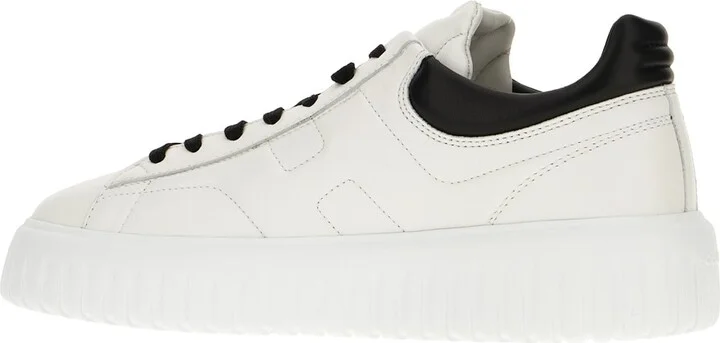White Nappa Leather H-stripes Sneakers - Image 3