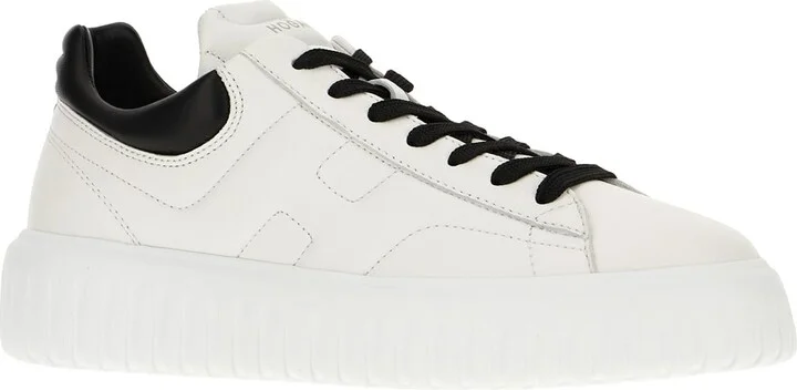 White Nappa Leather H-stripes Sneakers - Image 2