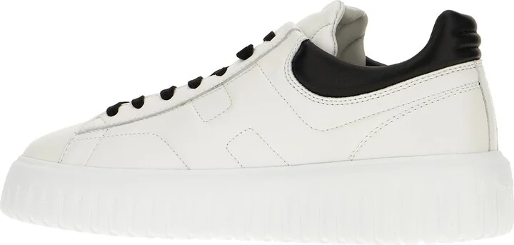 White Nappa Leather H-stripes Sneakers - Image 3