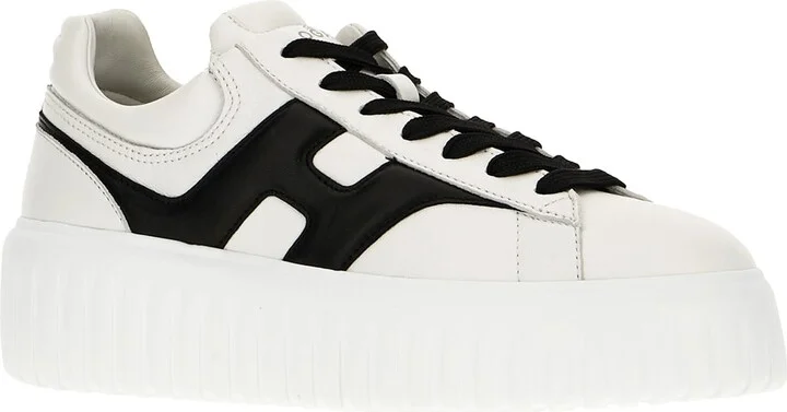 White Nappa Leather H-stripes Sneakers - Image 2