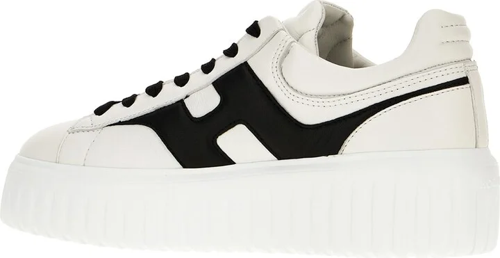 White Nappa Leather H-stripes Sneakers - Image 3