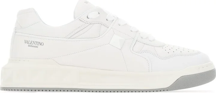 White nappa leather One Stud sneakers