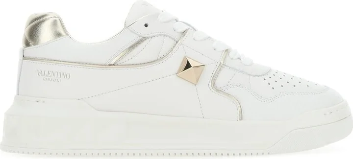 White nappa leather One Stud sneakers