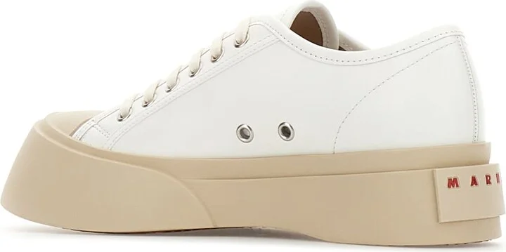 White Nappa Leather Pablo Sneakers - Image 3