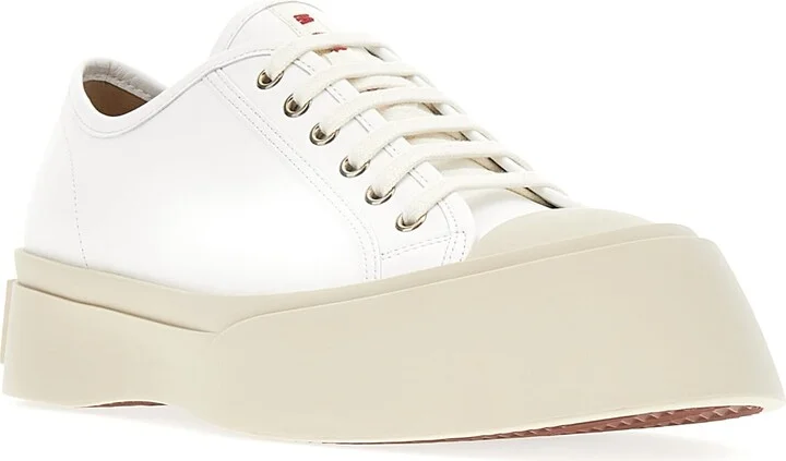 White Nappa Leather Pablo Sneakers - Image 2