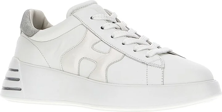 White Nappa Leather Rebel Sneakers - Image 2