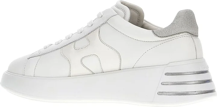 White Nappa Leather Rebel Sneakers - Image 3