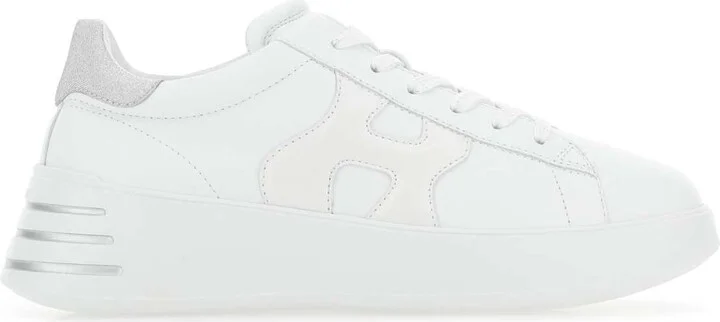 White Nappa Leather Rebel Sneakers