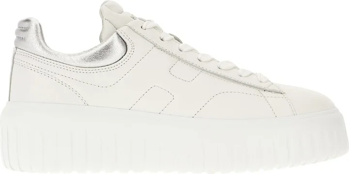 White Nappa Leather Rebel Sneakers