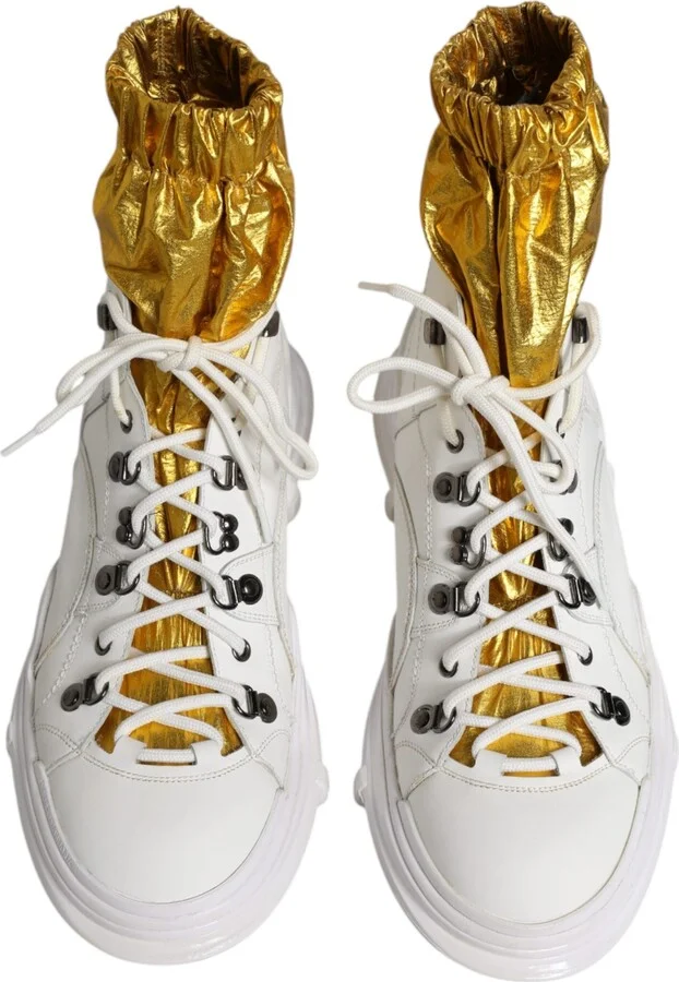 White Nylon Galileo High Top Sneakers Men's Shoes (Pre-Owned) - Image 3