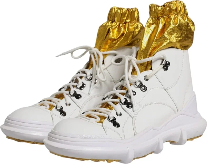 White Nylon Galileo High Top Sneakers Men's Shoes (Pre-Owned) - Image 4