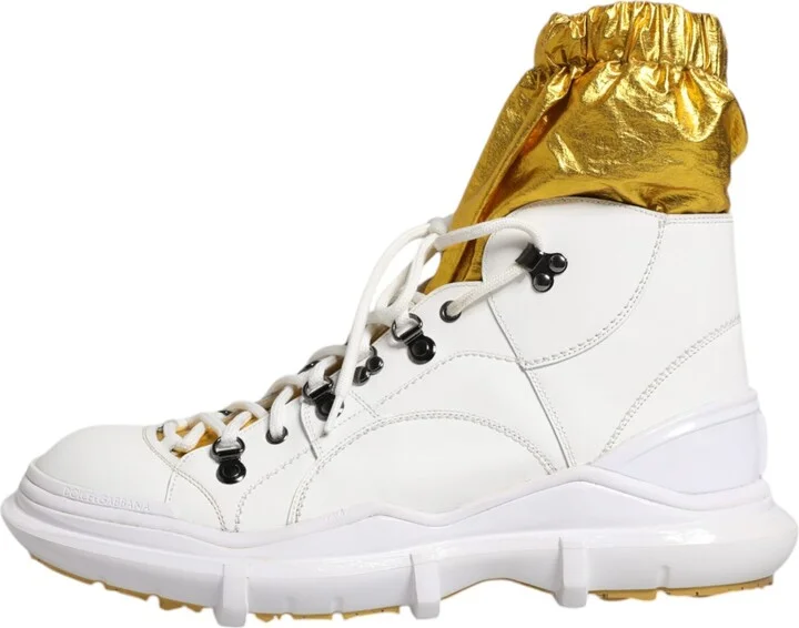 White Nylon Galileo High Top Sneakers Men's Shoes (Pre-Owned) - Image 6