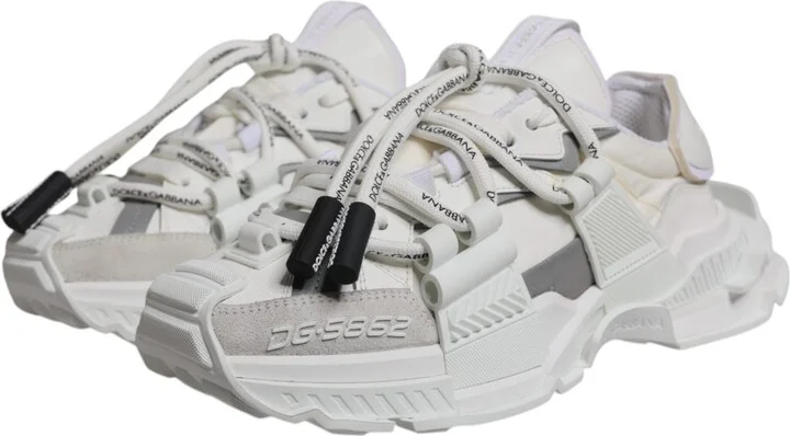 White Nylon Low Top Space Men Sneakers Men's Shoes (Pre-Owned) - Image 3