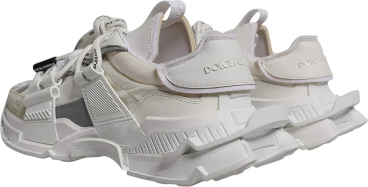 White Nylon Low Top Space Sneakers Men's Shoes (Pre-Owned) - Image 4