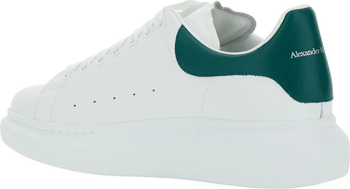 White Oversize Sneakers With Contrasting On The Heel In Leather Man - Image 3
