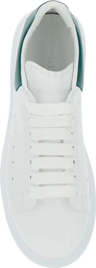 White Oversize Sneakers With Contrasting On The Heel In Leather Man - Image 4