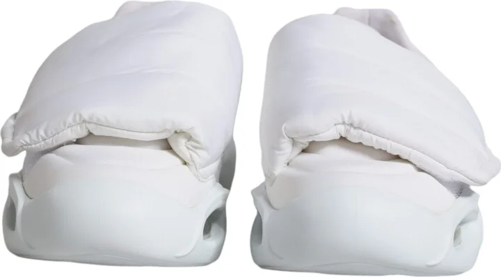 White Padded Fabric Low Top Sneakers Women's Shoes (Pre-Owned) - Image 2