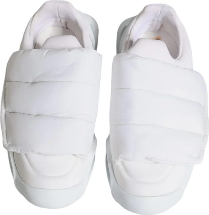 White Padded Fabric Low Top Sneakers Women's Shoes (Pre-Owned) - Image 3