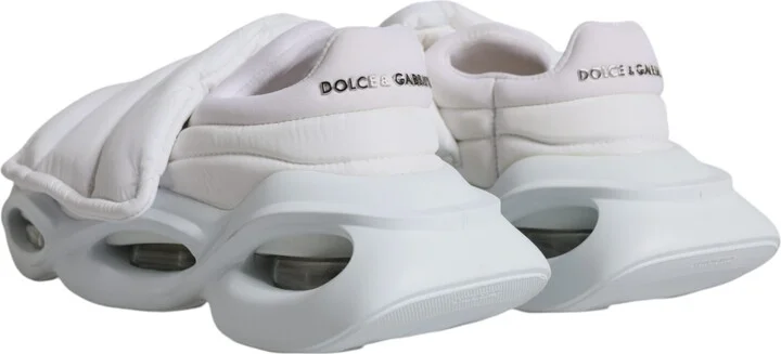 White Padded Fabric Low Top Sneakers Women's Shoes (Pre-Owned) - Image 5