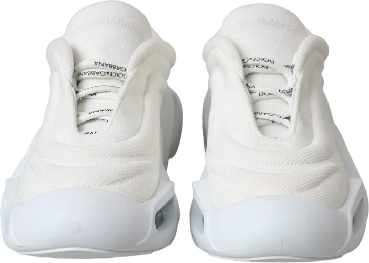 White Padded Fabric Wave Low Top Sneakers Women's Shoes (Pre-Owned) - Image 2