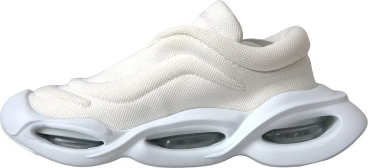 White Padded Fabric Wave Low Top Sneakers Women's Shoes (Pre-Owned) - Image 5