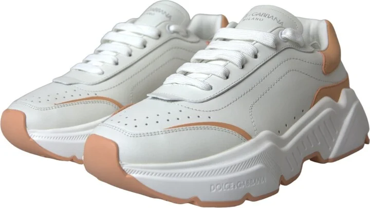 White Peach DAYMASTER Leather Sneakers Women's Shoes - Image 3
