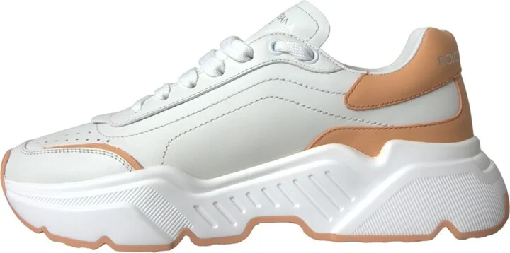 White Peach DAYMASTER Leather Sneakers Women's Shoes - Image 5