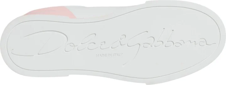 White Pink Portofino Low Top Sneakers Women's Shoes - Image 6